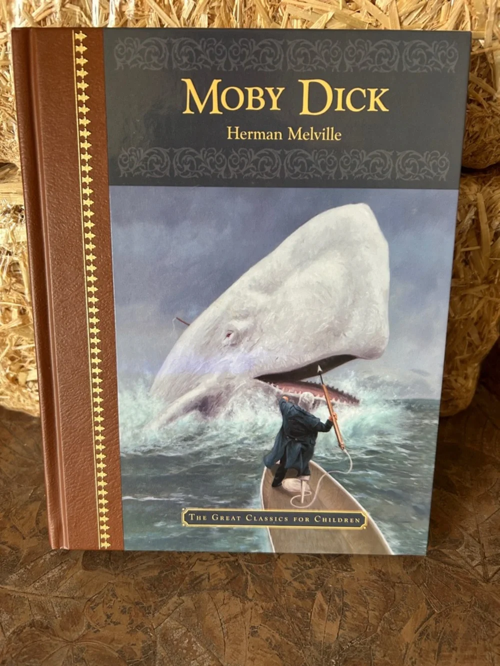 Vintage Moby Dick Hard Cover Book by Herman Melville